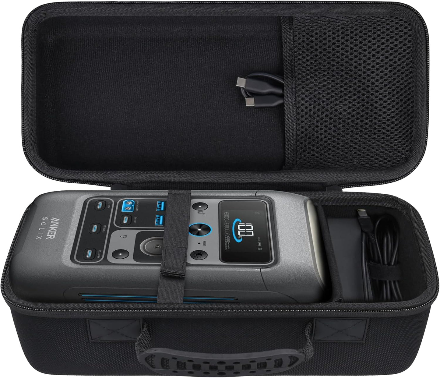Hard Travel Case Compatible with Anker SOLIX C300 DC Power Bank Station, Outdoor 288Wh 90,000Mah Portable Power Station, 300W Solar Generator