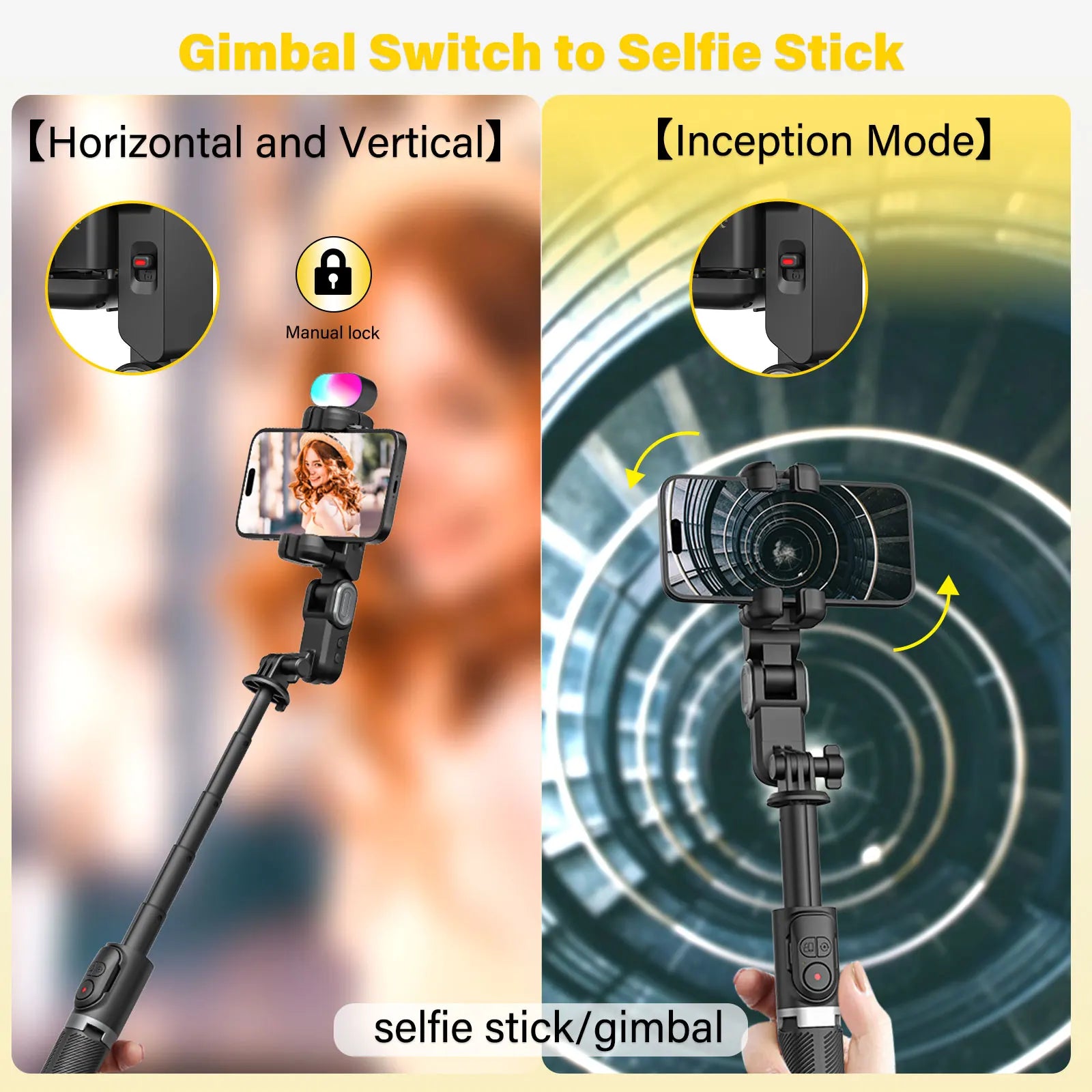 M2PRO Smartphone Gimbal Stabilizer1-Axis Stabilizer Face Tracking without App 4-In-1 Mobile Gimbal Stabilizer for Phone