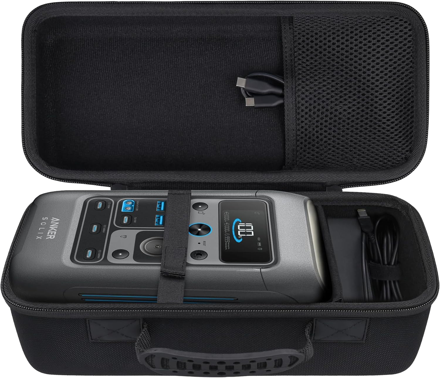 Hard Travel Case Compatible with Anker SOLIX C300 DC Power Bank Station, Outdoor 288Wh 90,000Mah Portable Power Station, 300W Solar Generator