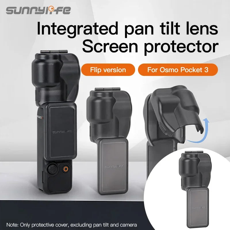 Sunnylife for  Osmo Pocket 3 Silicone Protective Cover Anti-Scratch Head Lens Screen Handheld Gimbal Camera Protector Case