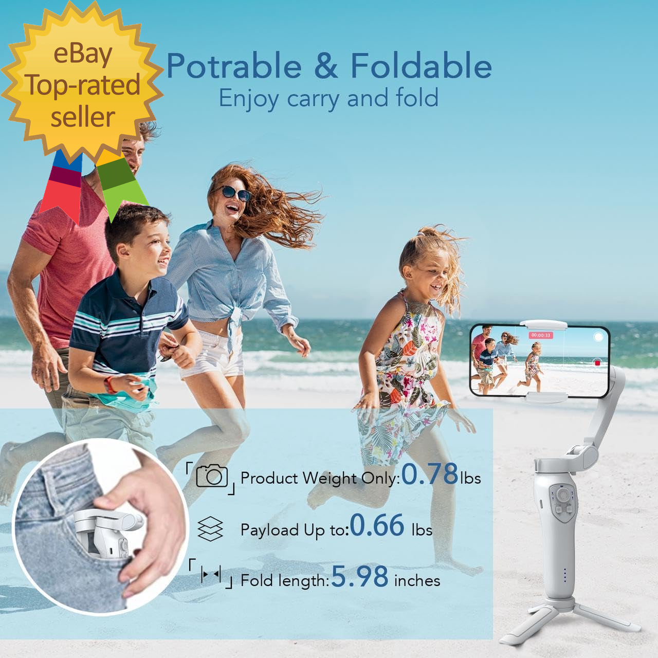 Gimbal Stabilizer for Smartphone 3-Axis Phone Gimbal