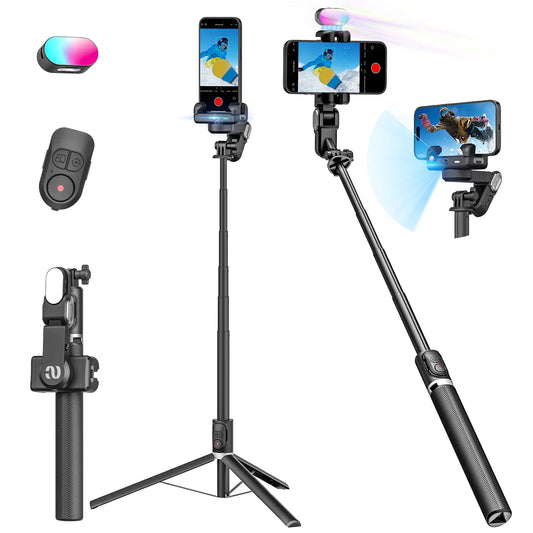 M2PRO Smartphone Gimbal Stabilizer1-Axis Stabilizer Face Tracking without App 4-In-1 Mobile Gimbal Stabilizer for Phone